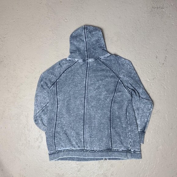 Vintage Y2K 'MXM' Amsterdam punk/grunge faded/distressed grey full-zip hoodie L - Picture 2 of 3